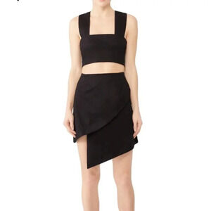 Finders Keepers Asymmetrical Black Skirt Sz S